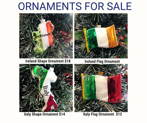 Christmas Ornaments - Ireland / Italy